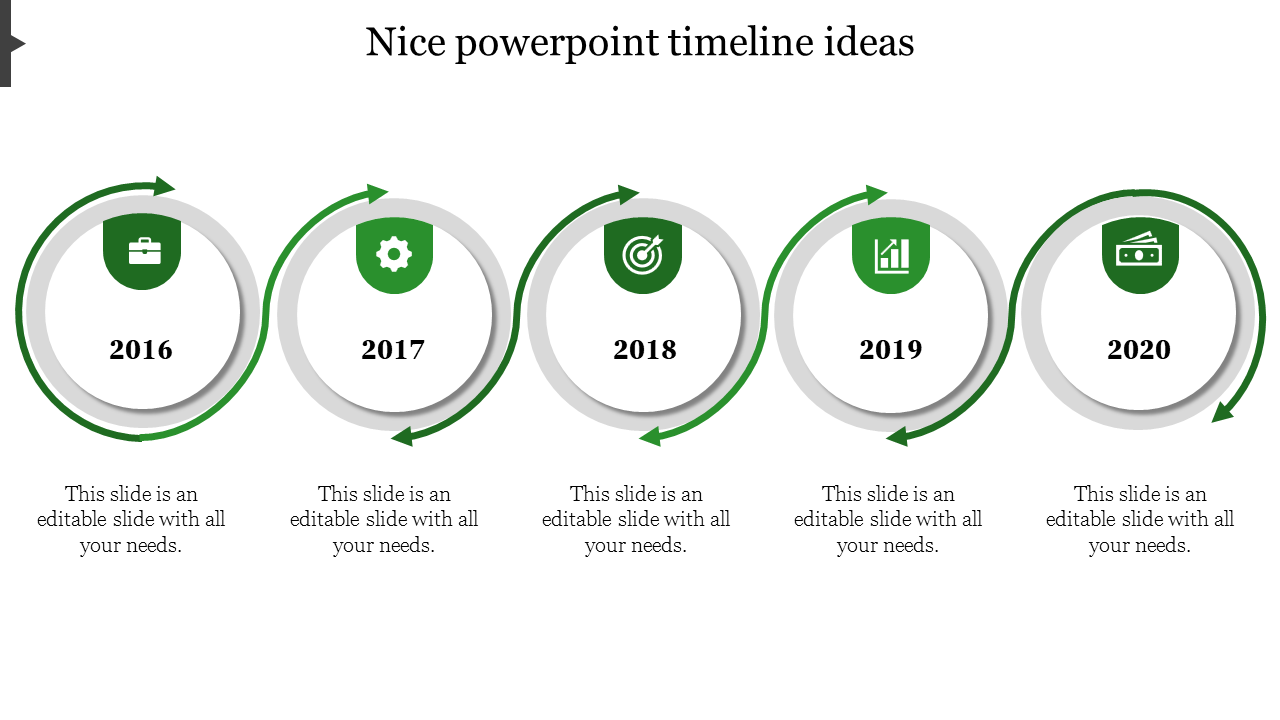 Free - Attractive Nice PowerPoint Timeline Ideas For Presentation